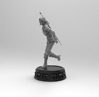 E632 - Games character design, The Witchers ciri biri statue, STL 3d model design print download files