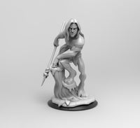 E679 - Cartoon character design, The naked tarzan with spear, STL 3D model design print download files