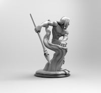 E679 - Cartoon character design, The naked tarzan with spear, STL 3D model design print download files