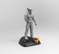 E693 - Comic character design, The Wolve statue, STL 3D model design print download files