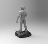 E693 - Comic character design, The Wolve statue, STL 3D model design print download files