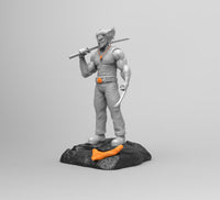 E693 - Comic character design, The Wolve statue, STL 3D model design print download files