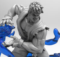 A792 - Games character design, The Ryu shodoken Statue, STL 3D model design print download files