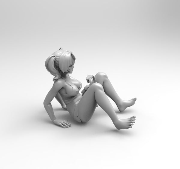 A794 - NSFW female character design, The Workout girl statue, STL 3D model design print download files