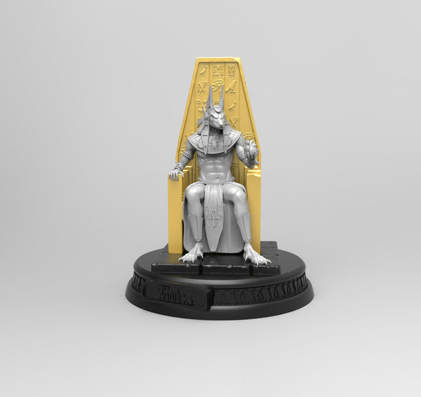 A796  - Legendary character design, The Anubis God throne statue, STL 3D model design print download files