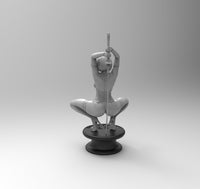 A860 - NSFW games character design, The blindfold girl statue, STL 3D model design print download files