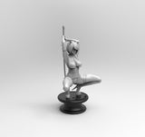 A860 - NSFW games character design, The blindfold girl statue, STL 3D model design print download files