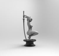 A860 - NSFW games character design, The blindfold girl statue, STL 3D model design print download files