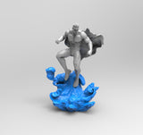 E709 - Comic character design, The Omni mustace guy statue, STL 3D model design print download files