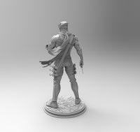 E776 - Games character design, The Ryu ninja statue, STL 3D model design print download files