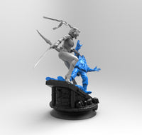 E786 - Legendary character design, The Blood female statue, STL 3D model design print download files