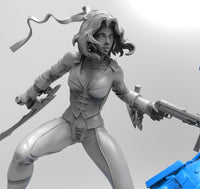 E786 - Legendary character design, The Blood female statue, STL 3D model design print download files