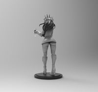 E808 - Waifu character design, The Lucifer girl with wine statue, STL 3D model design print download files