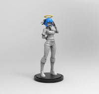 E806 - Waifu Character design, The Azazelle girl statue, STL 3D model design print download files