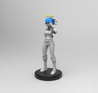 E806 - Waifu Character design, The Azazelle girl statue, STL 3D model design print download files