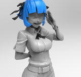 E806 - Waifu Character design, The Azazelle girl statue, STL 3D model design print download files