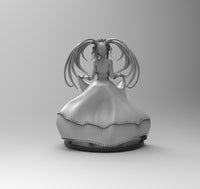 E804 - NSFW female character design, The Tokisaki girl statue, STL 3D model design print download files