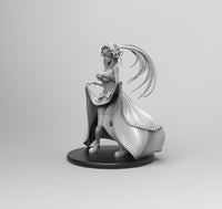 E804 - NSFW female character design, The Tokisaki girl statue, STL 3D model design print download files