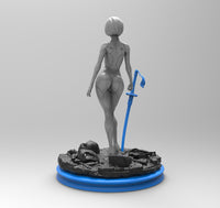 E803 - Games character design, The Sexy body 2b girl statue, STL 3D model design print download files