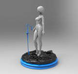 E803 - Games character design, The Sexy body 2b girl statue, STL 3D model design print download files