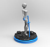 E803 - Games character design, The Sexy body 2b girl statue, STL 3D model design print download files