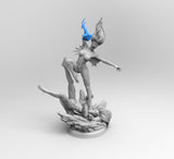 H007 - Games Character design, The Arcane Character Vi Fighting Scene, STL 3D model design print download files