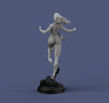 H026 - Comic Character Design, The Captain Marval Girl Statue Design, 3D STL model Printable download files