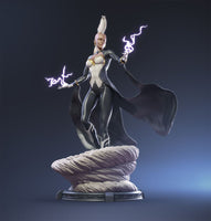 F580 - Comic Character design, The Storm Character statue, STL 3D model design printable download files