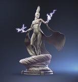 F580 - Comic Character design, The Storm Character statue, STL 3D model design printable download files