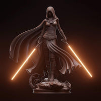 E571 - Movie character design, The SW character Assasin ventress statue, STL 3d model design print download files