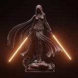 E571 - Movie character design, The SW character Assasin ventress statue, STL 3d model design print download files