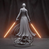 E571 - Movie character design, The SW character Assasin ventress statue, STL 3d model design print download files