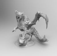 A190 - Legendary creature design, One horn dragon, STL 3D model design print download file