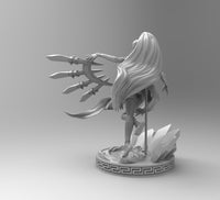 E226 - Games character design, The Ice queen Shiva FF, STL 3D model design print download files