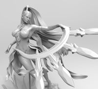 E226 - Games character design, The Ice queen Shiva FF, STL 3D model design print download files