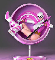 A523 - Comic character design, The Gwen pool with pink chair, STL 3D model design print download files