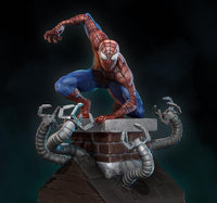 A503 - Comic Character design, The Spider vs Octopus, STL 3D model design print download files