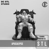 A238 - Comic Character design, The Apo Guy With Throne, STL 3D model design print download files