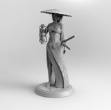 B073 - Samurai character design, The Female Explorer , STL 3D model design print download files