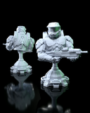 E697 - ( PRESUPPORTED ) Cyber troops character design, The Chief statue, STL 3D model design print download files