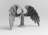 A217 - Legend character design, Northern female angel warrior, STL 3D model design print download file