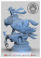 A186 - Legendary Character design, The Valkrine with the Black Wolf, 3d design Stl character digital download files