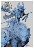 A186 - Legendary Character design, The Valkrine with the Black Wolf, 3d design Stl character digital download files