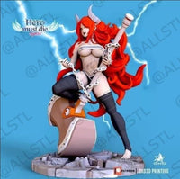 F443 - Sexy Naomi Character design with big axe ( SFW / NSFW ) , STL 3D model design print download files