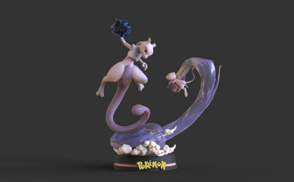 E701 - Anime character design ,The Pikimon mew miao character statue, STL 3D model design print download files