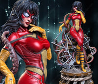 H034 - Comic Character design, The Spider Women With great body figure statue, STL 3D model printable download files