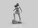 B453 - Comic character design, Q. Maeve statue, STL 3D model design print download files