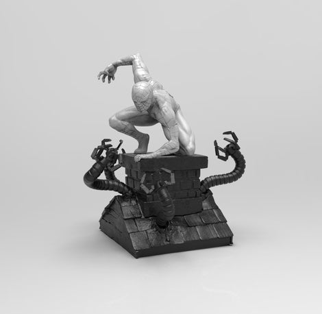 A503 - Comic Character design, The Spider vs Octopus, STL 3D model des ...