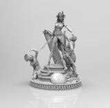 E514 - Legendary character design, The Medusa with stone statue, STl 3D model design print download files