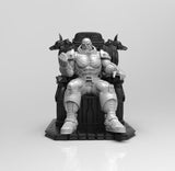 A238 - Comic Character design, The Apo Guy With Throne, STL 3D model design print download files